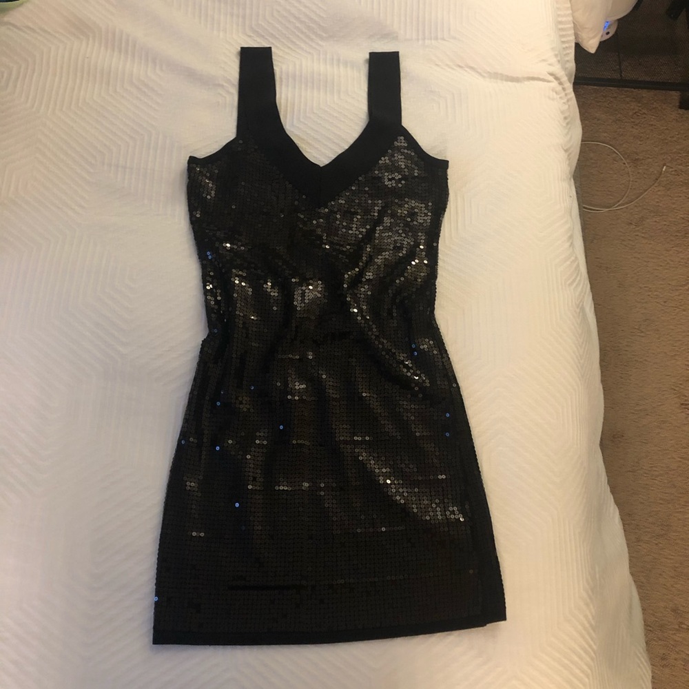 Black sequin dress